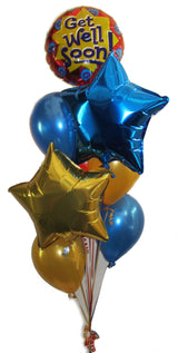 SKU-101004 Bunch of 6 Helium Balloons + 3 Foil Balloons Bouquet